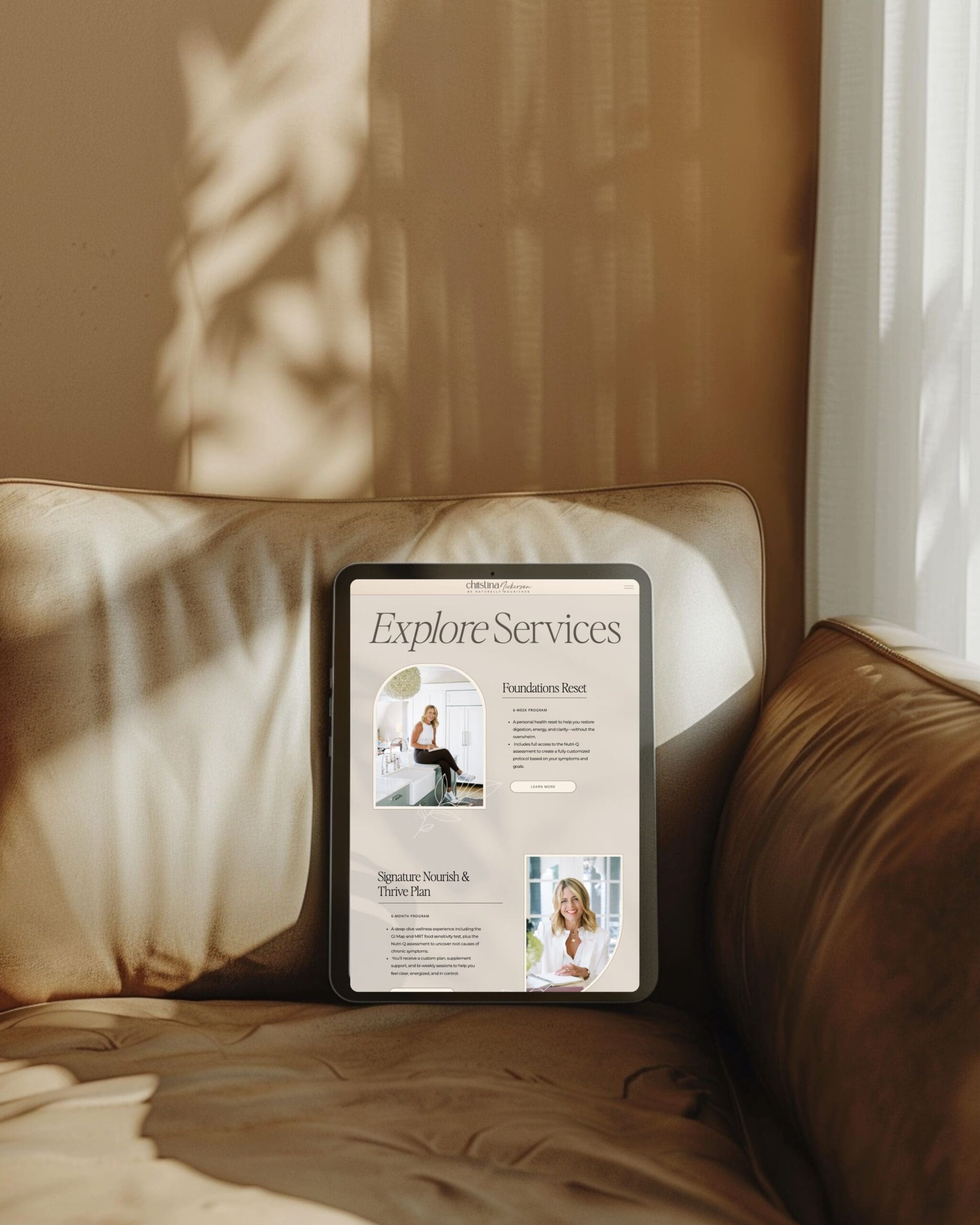 Wellness practitioner website