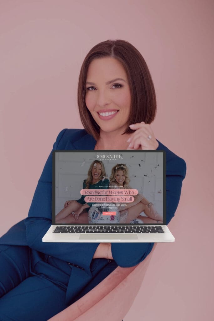 Showit website design mistakes for creative business owners - Premium website design displayed on a laptop