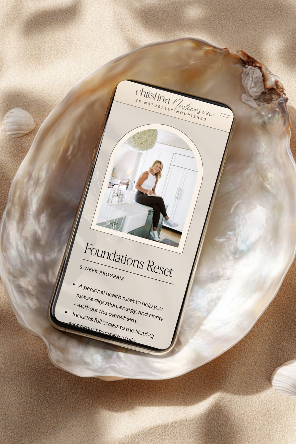 Nutritionist showit website