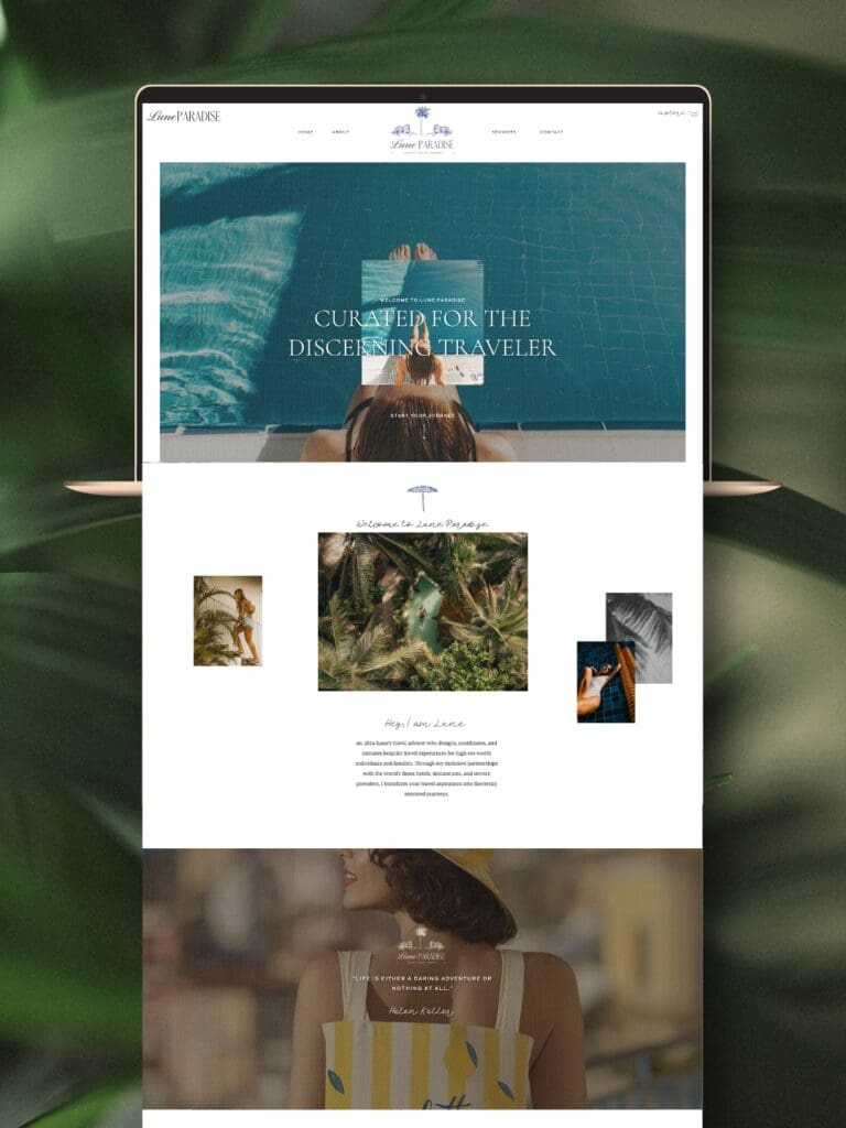 Editorial Showit website design for a creative business an example how to avoid website mistakes for creative entrepreneurs - Branding and website design for a creative business